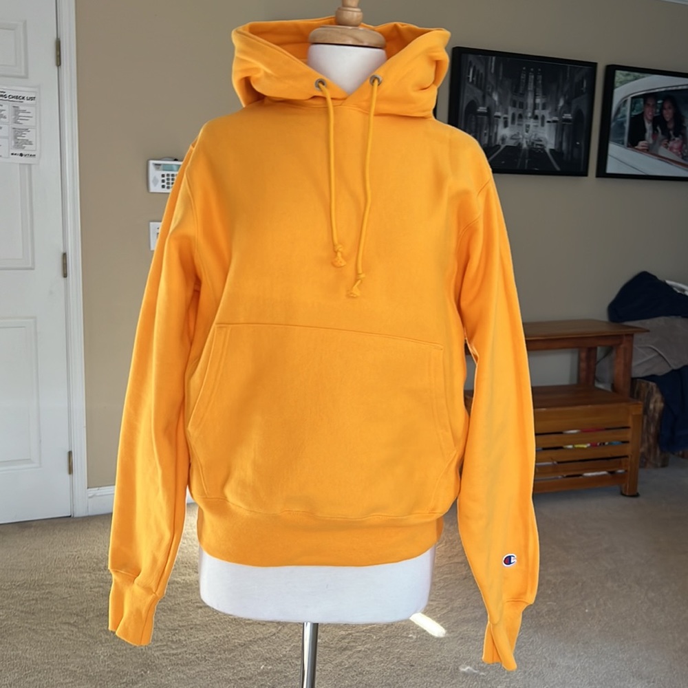 Champion Reverse Weave Solid Gold Hoodie